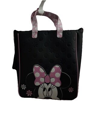 Disney Loungefly Minnie Mouse Floral Rock The Dots Tote Crossbody with Coin Bag